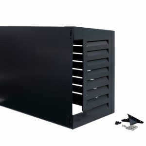 Qventi Airconditioner cover louvre achterplaat Zwart 100*75