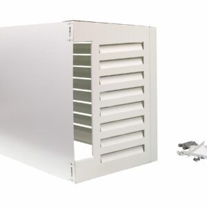 Qventi Airconditioner cover louvre Wit Zwart 100*75