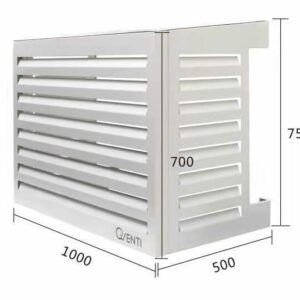 Qventi Aluminium  wit Airconditioner ombouw100*75*50 smal